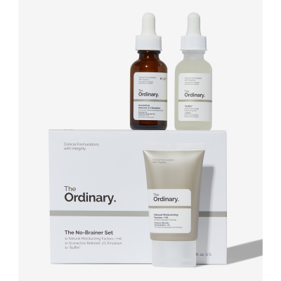 Набір для оновлення, омолодження та зволоження шкіри обличчя The Ordinary The No-Brainer Set 3х30 ml
